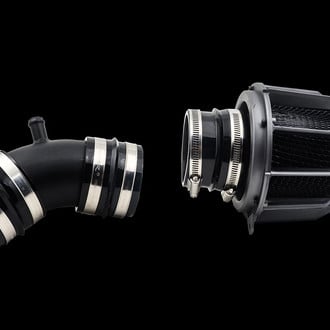 Weapon-R® - Stealth Dragon Aluminum Flat Black Short Ram Air Intake System with Black Filter