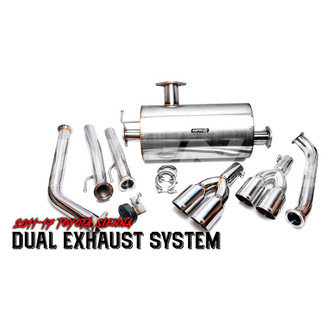 Weapon-R® - 304 SS Cat-Back Exhaust System with Quad Rear Exit