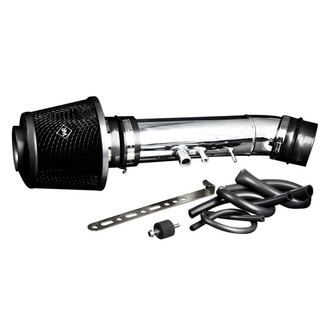 Weapon-R® - Secret Weapon Aluminum Polished Short Ram Air Intake System with Black Filter