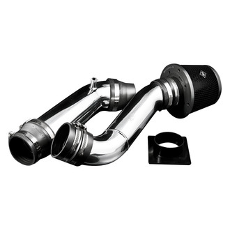 Weapon-R® - Secret Weapon Aluminum Polished Short Ram Air Intake System with Black Filter and Cold Air Extension
