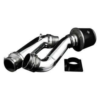 Weapon-R® - Secret Weapon Aluminum Polished Short Ram Air Intake System with Black Filter and Cold Air Extension