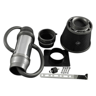 Weapon-R® - Secret Weapon Aluminum Polished Short Ram Air Intake System with Black Filter