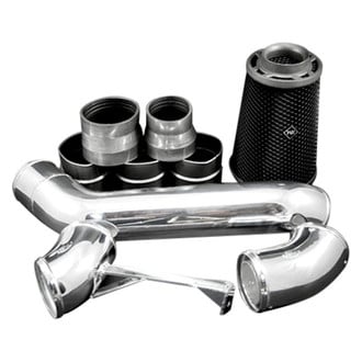 Weapon-R® - Secret Weapon Aluminum Polished Short Ram Air Intake System with Black Filter and Cold Air Extension