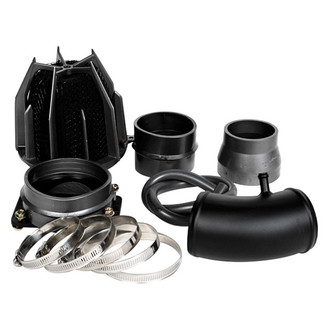 Weapon-R® - Stealth Dragon Aluminum Flat Black Short Ram Air Intake System with Black Filter