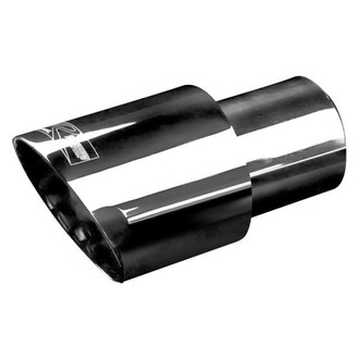 Weapon-R® - Stainless Steel Round Angle Cut Clamp-On Polished Exhaust Tip (2.5" Inlet, 3.5" Outlet, 6.5" Length)