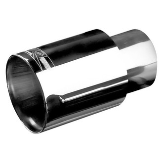 Weapon-R® - Stainless Steel Round Straight Cut Clamp-On Polished Exhaust Tip (2.5" Inlet, 3.5" Outlet, 6" Length)