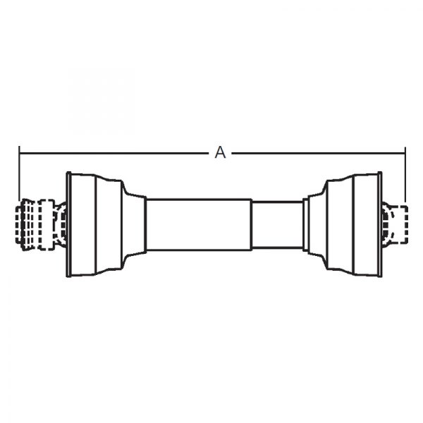 Weasler® - 12 Series Driveshaft With Installed U-Joints