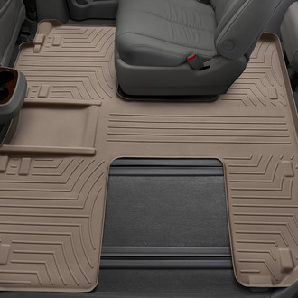WeatherTech® - DigitalFit™ 2nd & 3rd Row Tan Molded Floor Liner