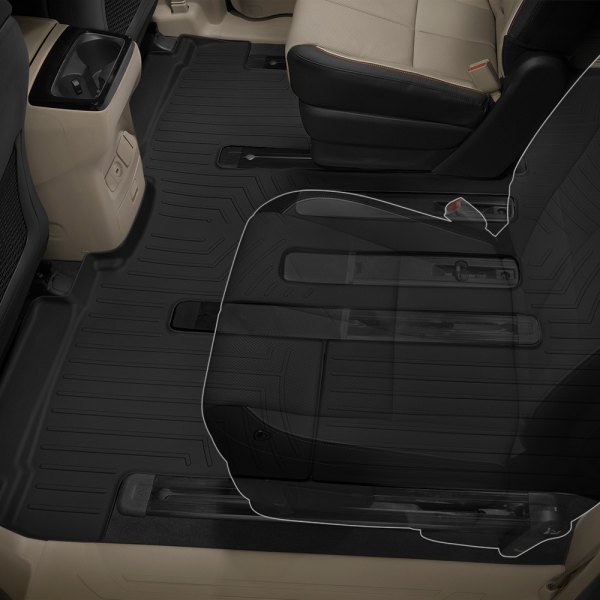Weathertech® 446070im 2nd And 3rd Row Black Hp Floor Liner