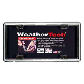 WeatherTech® - ClearFrame™ Chrome / Black License Plate Frame