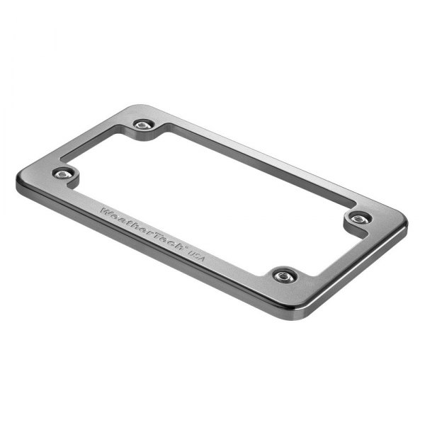 WeatherTech® - Clear Bright Silver Billet Motorcycle License Plate Frame