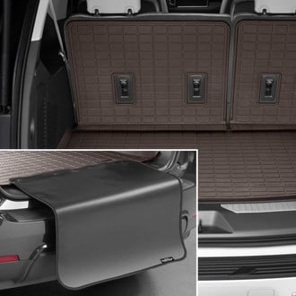 WeatherTech® - Cocoa Seatback Cargo Liner with Black Bumper Protector (Behind 3rd Row)