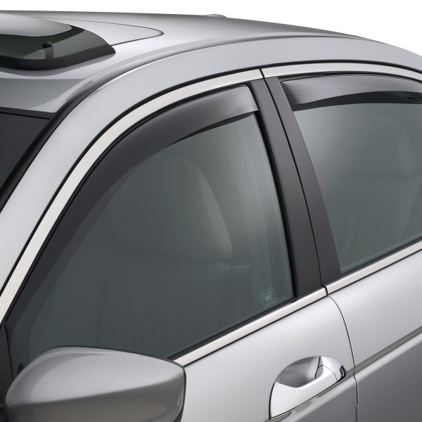 Light Smoke WeatherTech Custom Fit Front & Rear Side Window Deflectors for Honda Accord 