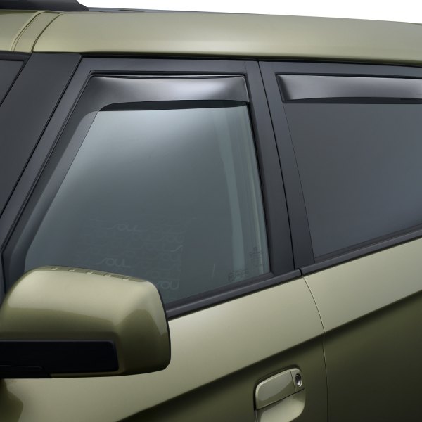 WeatherTech 82518 Dark Smoke Front/Rear Side Window Deflector for Kia Soul 