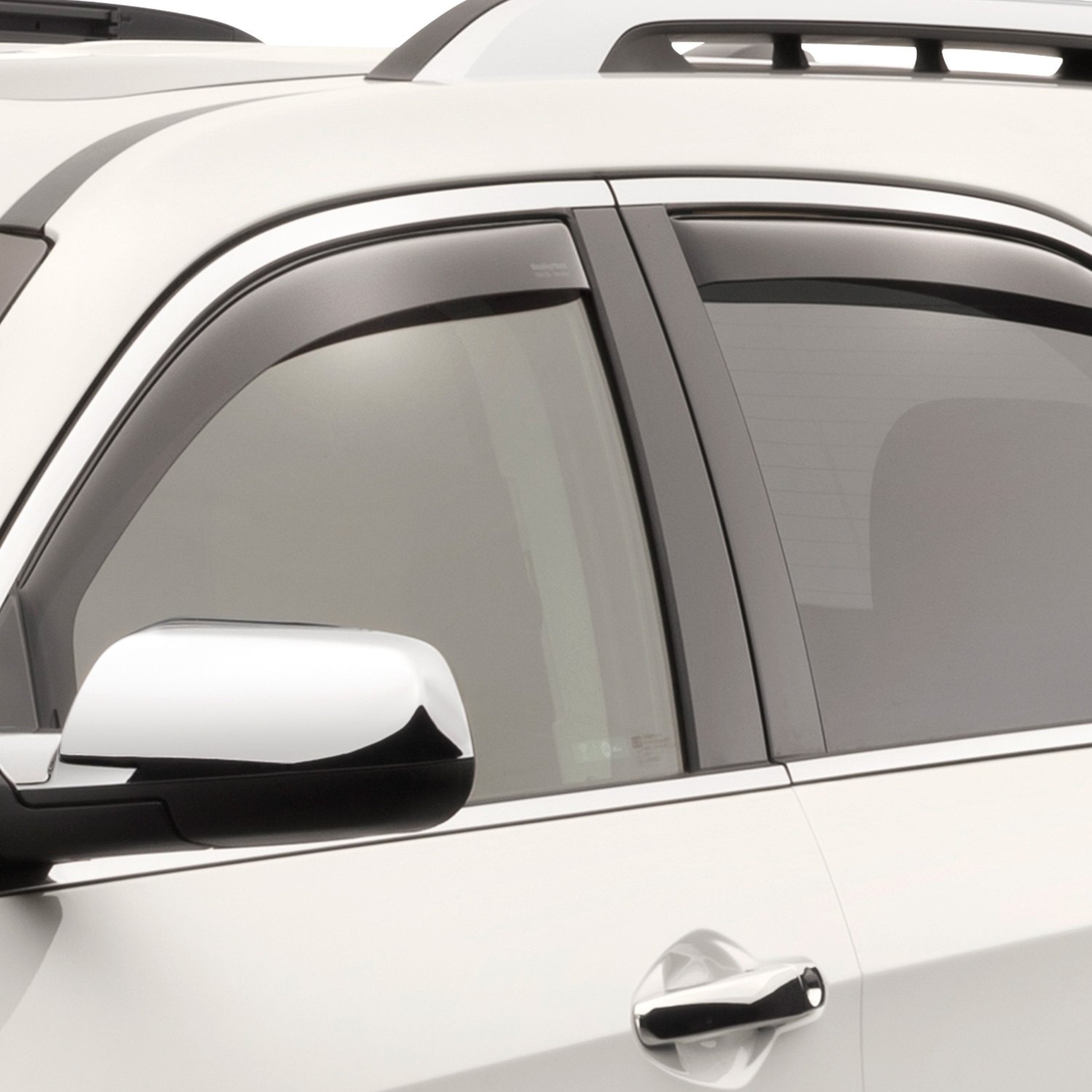 Dark Smoke WeatherTech Custom Fit Front & Rear Side Window Deflectors for Chevrolet Equinox 