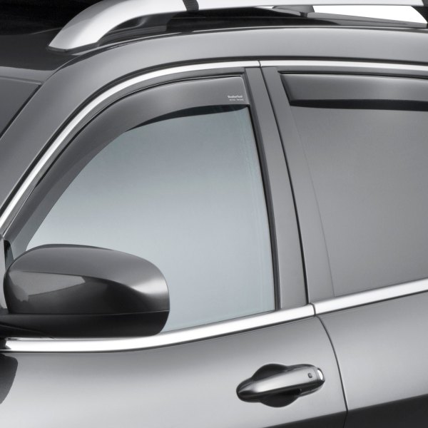 WeatherTech Custom Fit Front & Rear Side Window Deflectors for Jeep Cherokee 4 door Dark Smoke 