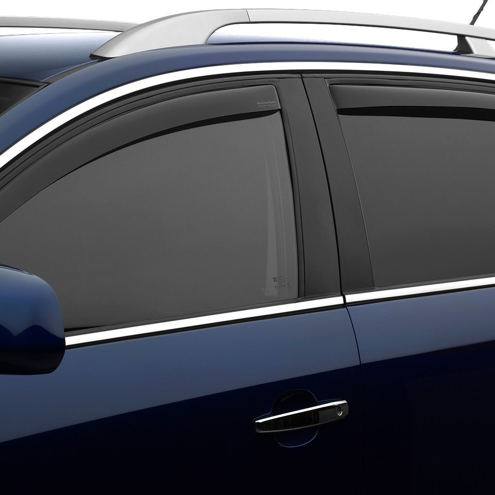 4 door Dark Smoke WeatherTech Custom Fit Front Rear Side Window Deflectors for Chevrolet Blazer 