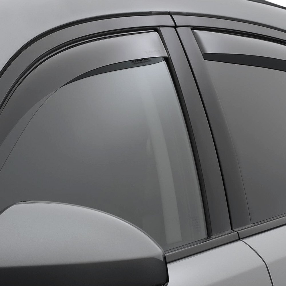 WeatherTech Custom Fit Rear Side Window Deflectors for Nissan Titan Crew Cab Dark Smoke