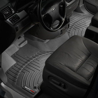 WeatherTech® - DigitalFit™ 1st Row (Over the Hump) Black Molded Floor Liner