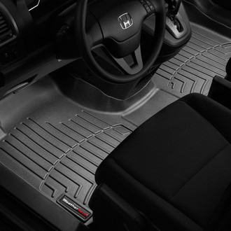 WeatherTech® - DigitalFit™ 1st Row (Over the Hump) Black Molded Floor Liner
