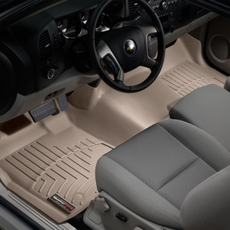 WeatherTech® - DigitalFit™ 1st Row (Over the Hump) Tan Molded Floor Liner