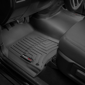 WeatherTech® - DigitalFit™ 1st Row (Over the Hump) Black Molded Floor Liner