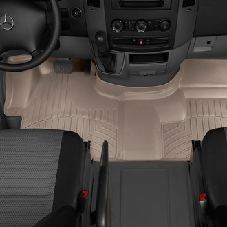 WeatherTech® - DigitalFit™ 1st Row (Over the Hump) Tan Molded Floor Liner