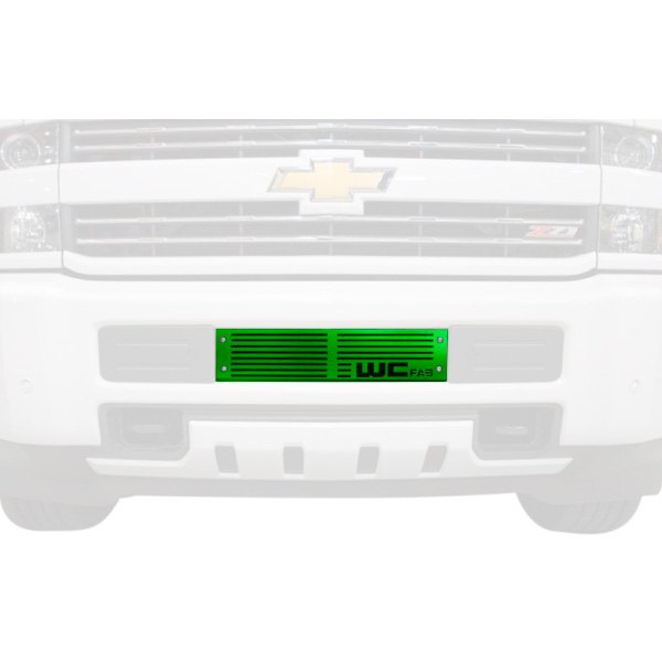 Wehrli Custom Fabrication® - 1-Pc Candy Lime Green Two Stage Powder Coated Bumper Grille