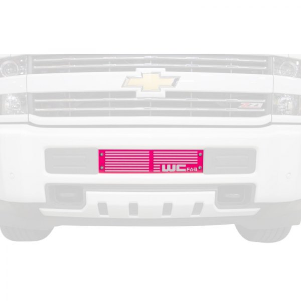 Wehrli Custom Fabrication® - 1-Pc Fluorescent Pink Two Stage Powder Coated Bumper Grille