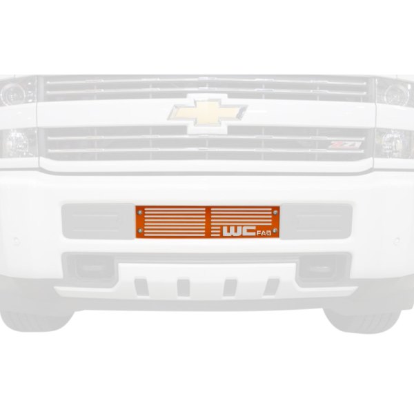 Wehrli Custom Fabrication® - 1-Pc Orange Frost Two Stage Powder Coated Bumper Grille
