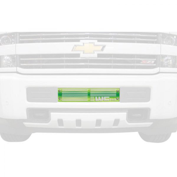 Wehrli Custom Fabrication® - 1-Pc Sparkle Granny Smith Two Stage Powder Coated Bumper Grille