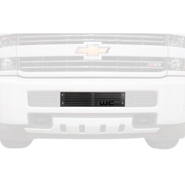 Wehrli Custom Fabrication® - 1-Pc Wrinkle Black Single Stage Powder Coated Bumper Grille