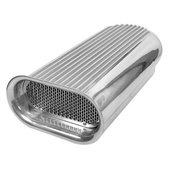 Weiand® 7221 - Hilborn Style 2 x 4 White Cast Aluminum Polished Air Intake Scoop
