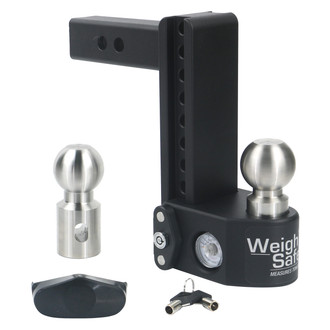 Weigh Safe® - Class 5 Adjustable 8" Drop Steel with Stainless Steel Balls Ball Mount with Built-in Scale for 2-1/2" Receivers