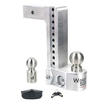 Weigh Safe® - Class 5 Adjustable 10" Drop Aluminum with Stainless Steel Balls Ball Mount with Built-in Scale for 2-1/2" Receivers