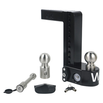 Weigh Safe® - Class 4 Adjustable 10" Drop Cerakote Black with Stainless Steel Balls Ball Mount with Built-in Scale for 2" Receivers