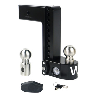 Weigh Safe® - Class 5 Adjustable 10" Drop Cerakote Black with Stainless Steel Balls Ball Mount with Built-in Scale for 3" Receivers