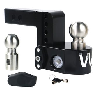 Weigh Safe® - Class 4 Adjustable 4" Drop Cerakote Black with Stainless Steel Balls Ball Mount with Built-in Scale for 2" Receivers
