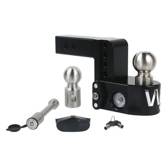 Weigh Safe® - Class 4 Adjustable 4" Drop Cerakote Black with Stainless Steel Balls Ball Mount with Built-in Scale for 2" Receivers
