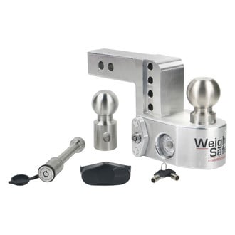 Weigh Safe® - Class 4 Adjustable 4" Drop Aluminum with Stainless Steel Balls Ball Mount with Built-in Scale for 2" Receivers
