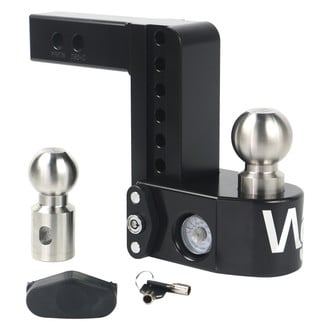 Weigh Safe® - Class 4 Adjustable 6" Drop Cerakote Black with Stainless Steel Balls Ball Mount with Built-in Scale for 2" Receivers