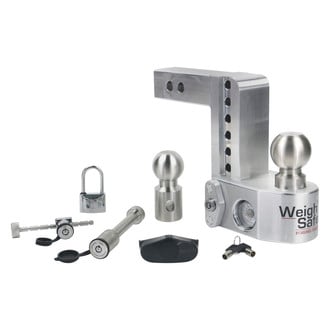 Weigh Safe® - Class 4 Adjustable 6" Drop Aluminum with Stainless Steel Balls Ball Mount Set with Built-in Scale for 2" Receivers