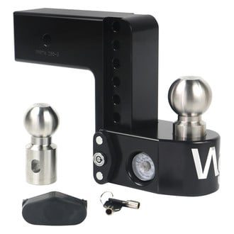 Weigh Safe® - Class 5 Adjustable 6" Drop Cerakote Black with Stainless Steel Balls Ball Mount with Built-in Scale for 3" Receivers