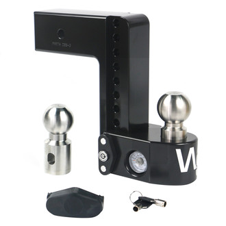 Weigh Safe® - Class 5 Adjustable 8" Drop Cerakote Black with Stainless Steel Balls Ball Mount with Built-in Scale for 3" Receivers