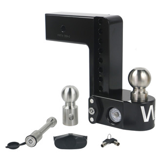 Weigh Safe® - Class 5 Adjustable 8" Drop Cerakote Black with Stainless Steel Balls Ball Mount with Built-in Scale for 3" Receivers