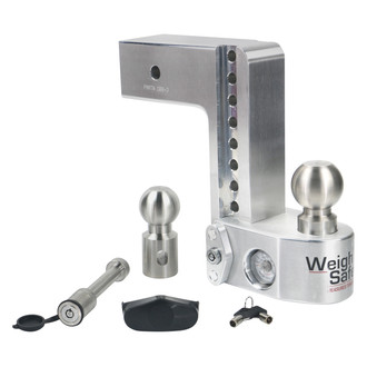 Weigh Safe® - Class 5 Adjustable 8" Drop Aluminum with Stainless Steel Balls Ball Mount with Built-in Scale for 3" Receivers