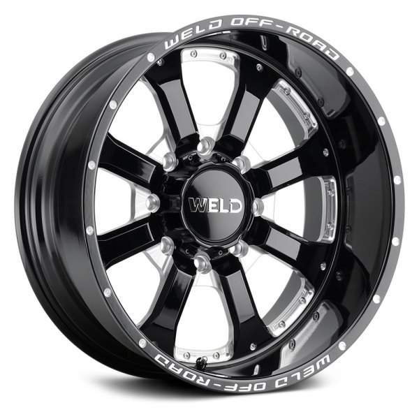 WELD OFF-ROAD® - GRANADA 8 W125 Gloss Black with Milled Accents