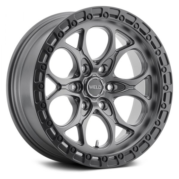 WELD OFF-ROAD® - LEDGE SIX W107 Satin Gunmetal with Satin Black Ring