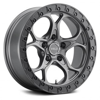 WELD OFF-ROAD® - LEDGE W107 Satin Gunmetal with Satin Black Ring
