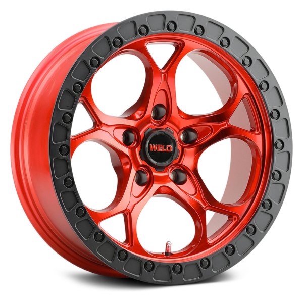 WELD OFF-ROAD® - LEDGE W134 Candy Red with Gloss Black Ring